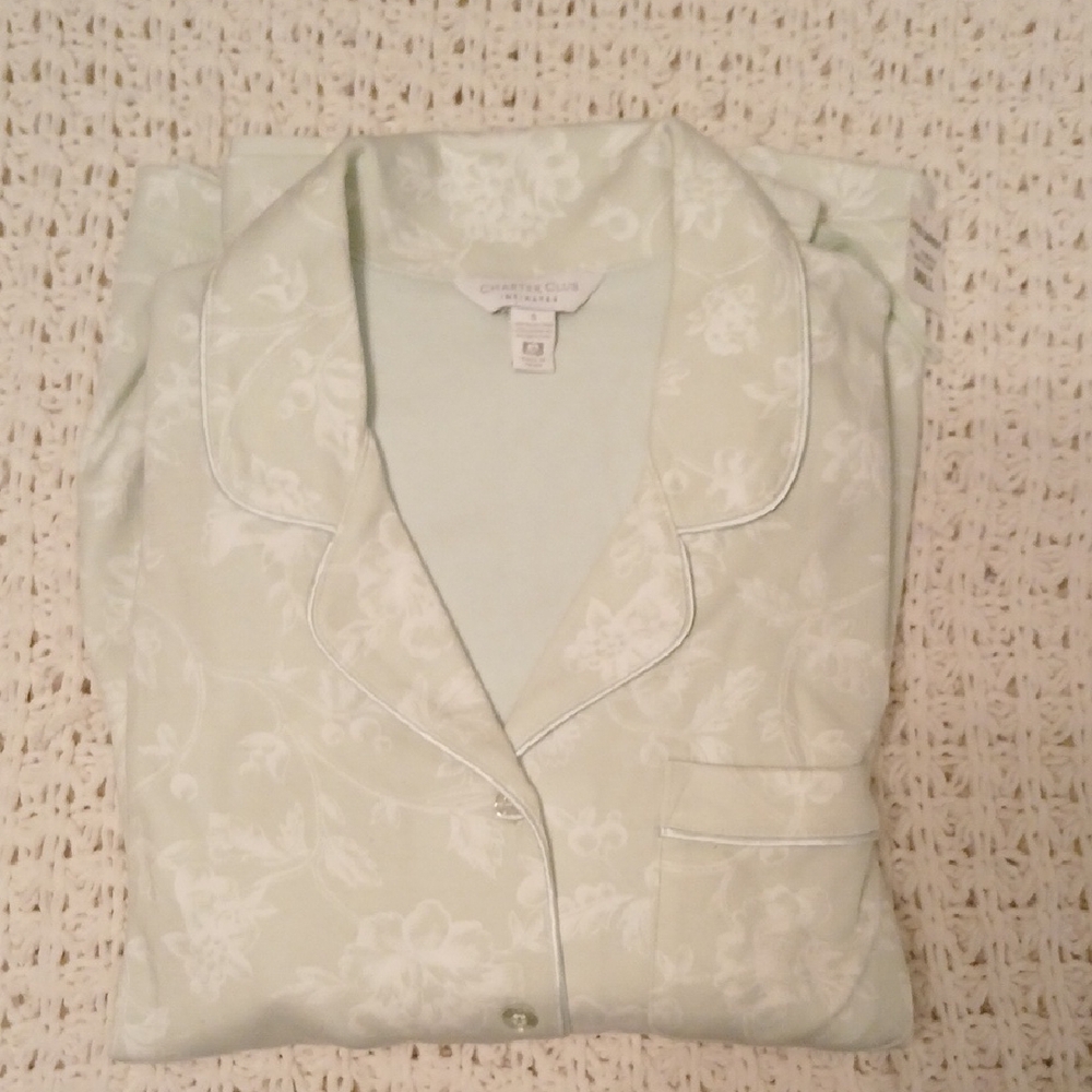 Charter Club Intimates Green and White Pajamas